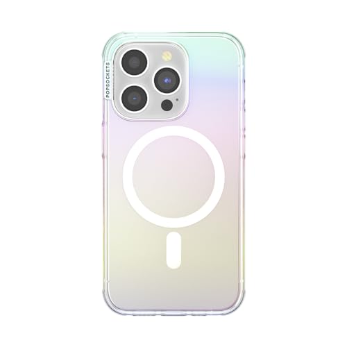 Image of PopSockets iPhone 14 Pro Case with MagSafe, Phone Case for iPhone 14 Pro, Grip Sold Separately, Wireless Charging Compatible, Cute Shimmer