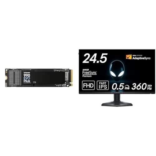 Samsung 990 EVO Plus 1TB PCIe Gen 4.0 ×4 NVMe M.2 (2280) TLC NAND ő 7,150MB/b  SSD MZ-V9S1T0B-IT/EC Kۏؕi+Dell AW2523HF 24.