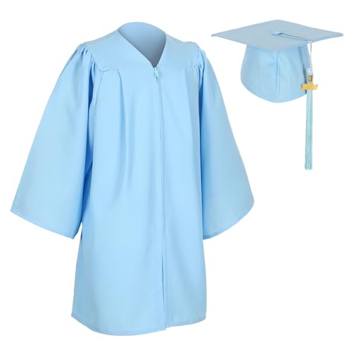 D DODOU Kindergarten Preschool Graduation Cap and Gown 2026 (Sky, 24)