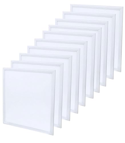 Europalamp - 10 Dalles LED 60x60cm 40W Blanc froid 6000k 4000Lm Haute Luminosité - Adaptation aux Faux Plafonds Sans Modification (6000K - Blanc froid, 10)