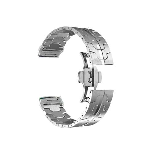 26 22mm QuickFit�����X�e�����X�|�x���g�ɓK������Garmin Fenix 5/5X/5X PLus/6X/6X Pro/7x/Forerunner 945(Silver,22mm)