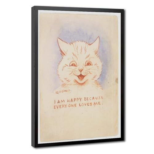 Louis Wain Cat Art poster déco chat vintage pour salon et chambre ado