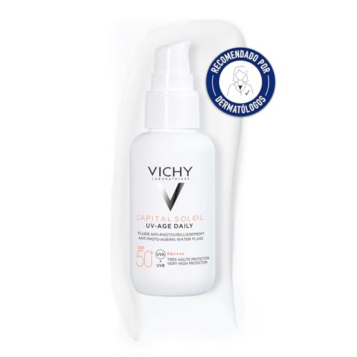 Vichy LÃquido Fotoprotector UV-Age de Uso Diario, Combate el Envejecimiento, Previene Arrugas y Manchas, Fotoprotección SPF50+ Contra Rayos UVB y UVA, Capital Soleil, 40 ml Vichy LÃquido Fotoprotector UV-Age de Uso Diario, Combate el Envejecimiento, Previene Arrugas y Manchas, Fotoprotección SPF50+ Contra Rayos UVB y UVA, Capital Soleil, 40 ml