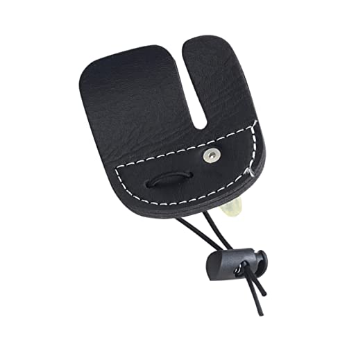 POPETPOP Ergonomic Archery Finger Tab Bowstring Guard Thumb Ring Cover Outdoor Gear