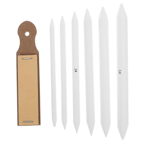 Operitacx Art Supplies Drawing Tools 7pc Blending Stumps Set Drawing Erasers Shading Tools Blending Paper Pencil Tip Polishing Sandpaper Essential for Artists