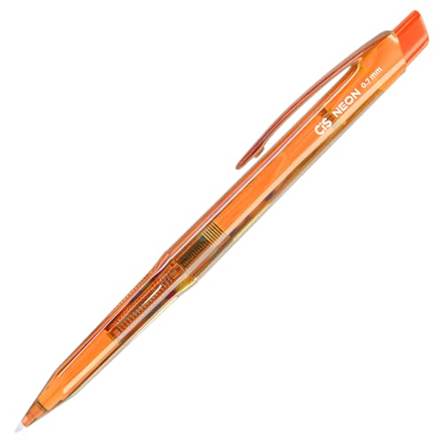 CIS Lapiseira NEON 0,7mm c/borracha no topo - Laranja - Blister com 1 unidade + 1 tubo de grafite