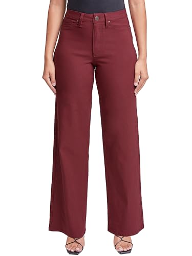 7 Best Colored Jeans for Women That Add a Fun Twist to Outfits 5 YMI Womens Women's Hyperstretch Forever Color High Rise Wide Leg Pants
