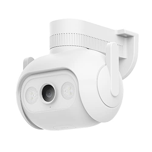 IMILAB Telecamera Floodlight EC5 - Sicurezza wireless, Video 2K, Connessione Wi-Fi e LAN, Rilevamento movimento intelligente, Avviso sirena, IP66 resistente alle intemperie, Illuminazione automatica