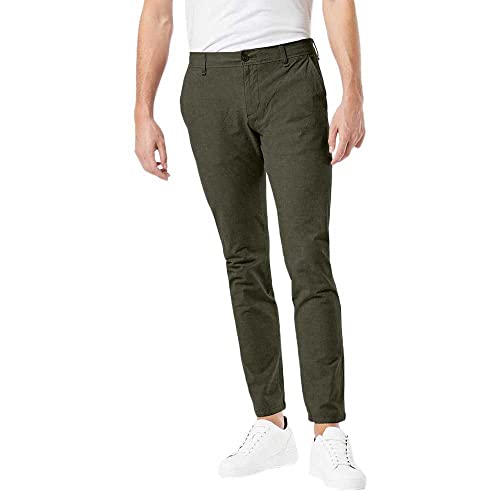 Dockers Smart 360 Flex Ultimate Skinny Fit Chino Pantolon Pantalones, Verde Oliva Militar (0009), 32W / 32L para Hombre