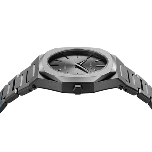 D1 Milano Utbl32 - Orologio Analogico Da Donna In Acciaio Inox, Quadrante Grigio, Cinturino Nero, Grigio Scuro, Classico, Grigio Scuro, Classico - 3