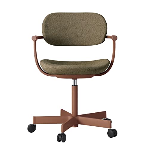 イトーキ オフィスチエア デスクチェア バーテブラ03 5本脚タイプ ダークオリーブ 【ベースカラー:チェスナットブラウン (F2)】 KG-825CD-F2L2