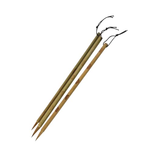 OSALADI 3Pcs Weasel Hair Calligraphy Brushes Writing Pens for Calligraphy Practice Oil Painting Art School Supplies for Students