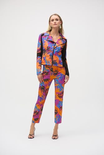 Women's Scuba Tropical Print Fitted Jacket2