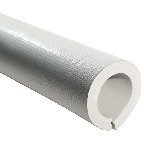 Aislamiento De Tuberías Para Exteriores, ID 22mm～219mm Tubo De Aislamiento De Coquilla De Polietileno, Aislante Manguera Aire Acondicionado Semiabierta, Longitud 1000mm Impermeable ( Tamaño : DI 22 mm