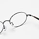 moomoobird Ovale Gläser Männer Frauen Retro Brillen Dünner Rahmen Klare Linse Brillen Metall Gläser Rahmen (brown leopard frame)