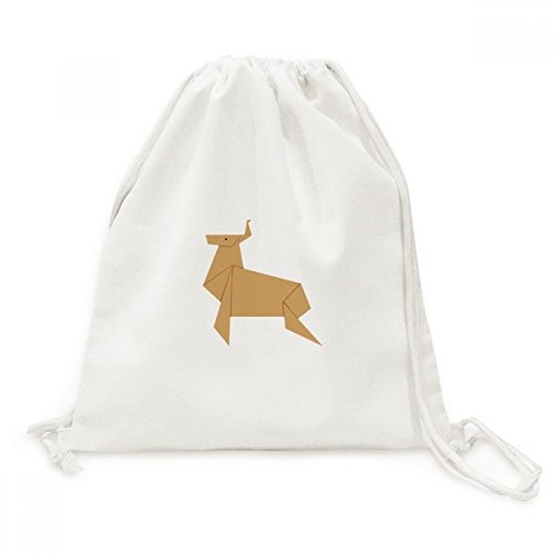Voyage sacs shopping toile imprimé cerfs origami avec cordon