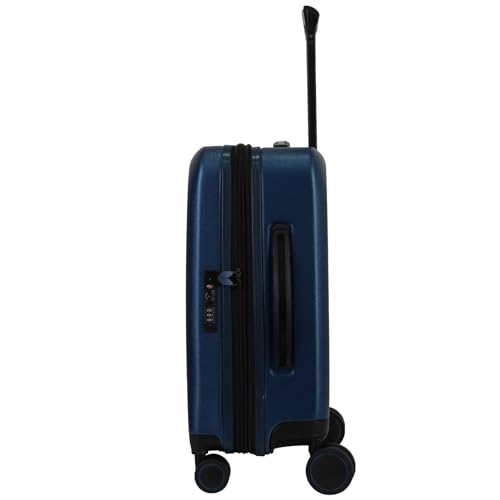Image of Verage Luxe Freeland Cabin & Check-in Hardsided Trolley Bags for Travel, Expandable Hardshell Suitcase with Spinner Wheels, TSA Approved Lock Luggage (Carry-On 20-Inch, Blue)