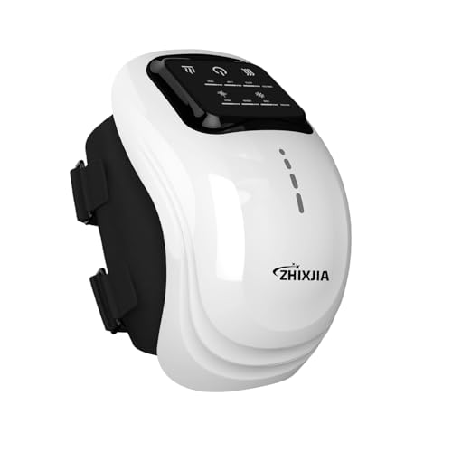 Knee Massager Smart with Heat, Red Light and Massage Therapy, 3 Vibration Modes and 3 Heating Levels, 2026 Updated Edition, LED Vitality Joints Knee Massager, Gifts for Grandma & Grandpa, White