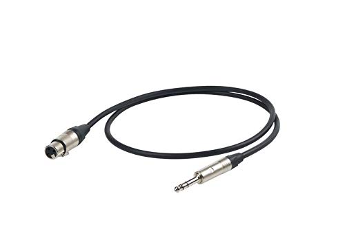 ESO245LU5 1 Eric Audio Cable Neutrik 6.3 mm stereo Jack to XLR 3 Pin Male to Male, 5 m, NP3X HPC250 NC3MXX (Black)