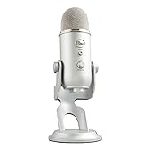 Logitech for Creators Blue Yeti Microfono USB per Registrazione, Streaming, Gaming, Podcasting su PC e Mac, Mic a Condensatore per Laptop o Computer, Effetti Blue VO!CE, Stand Regolabile - Argento