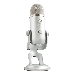 Logitech for Creators Blue Yeti Microfono USB per Registrazione, Streaming, Gaming, Podcasting su PC e Mac, Mic a Condensatore per Laptop o Computer, Effetti Blue VO!CE, Stand Regolabile - Argento