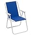 Baroni Home Sedia Pieghevole da Mare, Sedia Spiaggia o Campeggio in Tela, Sedia da Esterno con Braccioli Colorata 52x44x76 cm Blu