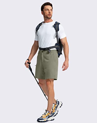 Image of Pinkbomb Men's Golf Shorts with 6 Pockets Stretch Quick Dry Hiking Work Dress Shorts for Men