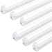 Hykolity Integrated LED T5 Single Light Fixture, 4FT, 22W, 2200lm, Upgraded 6500K, Linkable LED Shop Light Ceiling Tube, Corded Electric with Built-in ON/Off Switch (6 Pack)