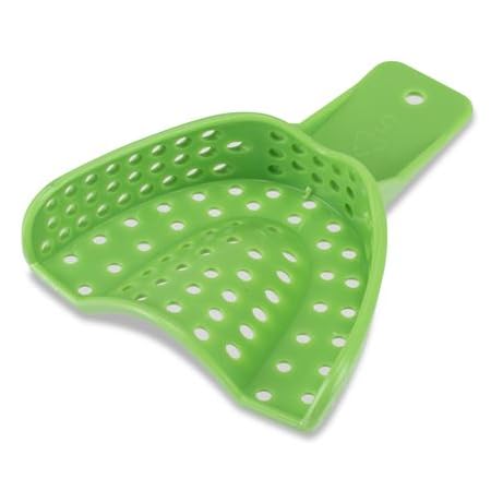 AmeriCan Goods Dental Impression Trays Excellent-Dulock 12/Bag Apple Green Disposable Impression Trays (#5 Small-Upper)