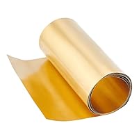 OLYCRAFT Gold Messing Blechrolle Metallfolien Platte 0.1mm Messing Dünnes Blech Dünnes Messingblech Für DIY Schneiden Handwerk Machen 1000x100x0.1mm