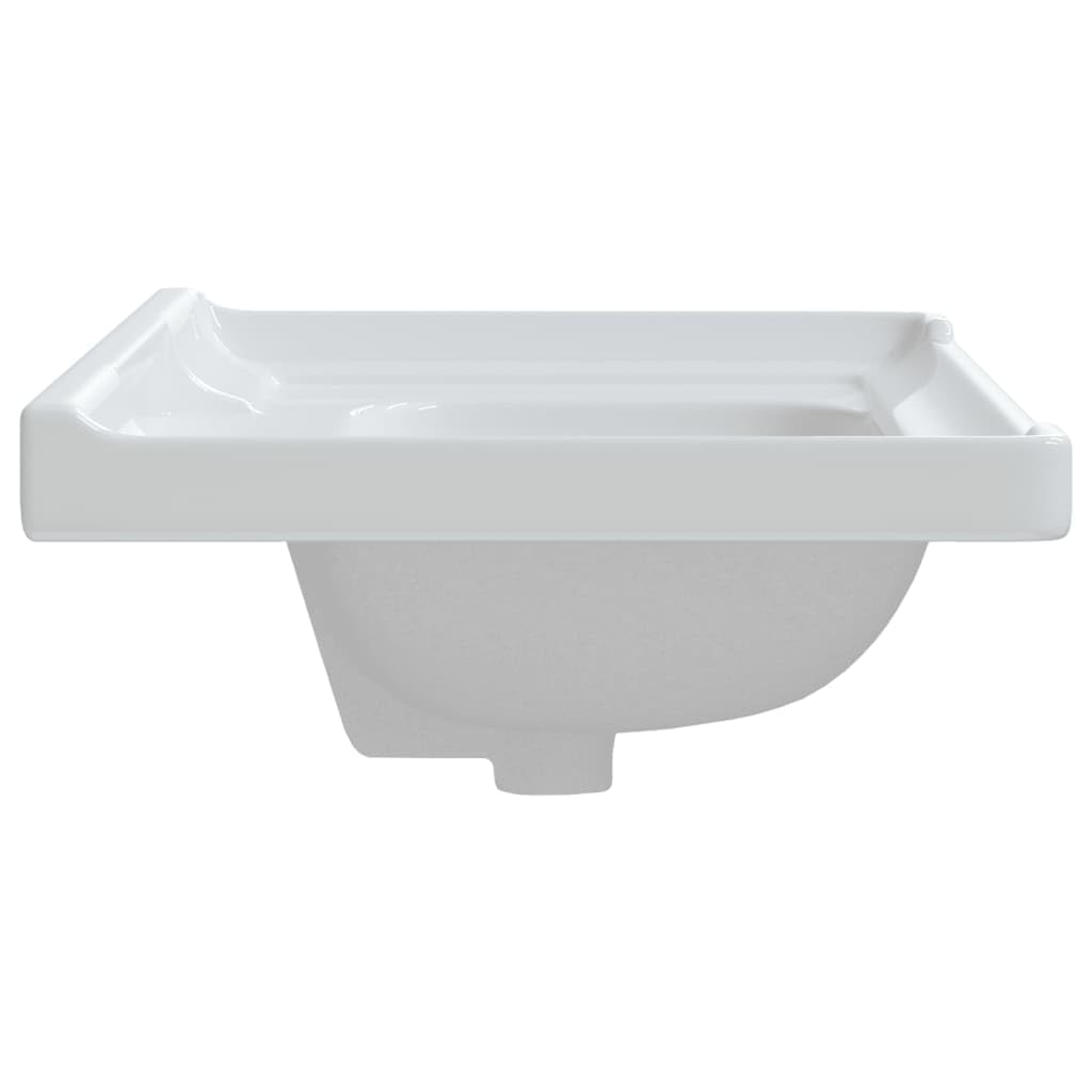 Vasque à Encastrer, Lavabo Encastré Céramique Évier Encastrable Salle de Bain blanc 71x48x23cm rectangulaire céramique
