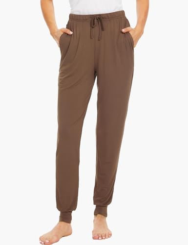 Image of GYS Women's Pajama Pants - Viscose Made from Bamboo, Joggers Pants with Pockets Comfy Lounge Sleep Pants Pj Bottoms