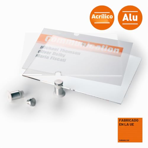 Rótulo transparente A5 horizontal Durable 482319 para despachos y oficinas 5