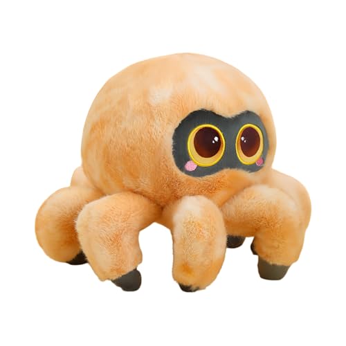 Monozoz Animal De Peluche En Forma De Araña,Muñeca De Araña Suave con Ojos Grandes De 30 Centímetros,Juguete de Peluche de Halloween - para La Guardería, El Dormitorio, La Sala De Estar, El Sofá, La