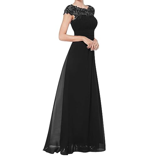 Uillui Womnes Gowns and Evening Dresses for Wedding Guest Fairy Lace Crochet Chiffon Maxi Dresses Formal Evening Party Gowns2