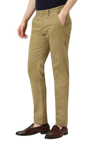 Image of Peter England Men's Slim Fit Mid Rise Premium Casual Trouser Chinos