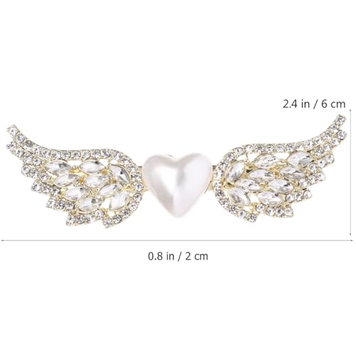Pinza para cabello diseño ala de ángel con detalles miniatura 3