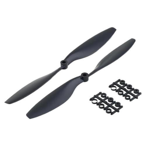 2PCS 1045 10インチCW CCWプロペラペアF450 F550フレームと同様のクアッドコプターがA2212 KV1000モーターに適合しますスペアパーツ交換(1045 Black 1 pairs)