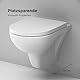 AM.PM Hit - Spülrandloses Wand-Hänge-WC inkl. WC-Sitz mit Soft-Close-Absenkautomatik - Wand-WC Hängend ohne Spülrand, Hänge-Toilette Spülrandlos aus Keramik, Tiefspüler WC, FlashClean, Weiß