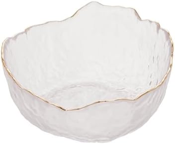 WOLFF - Bowl de Cristal Martelado com Borda Dourada Taj 720ml