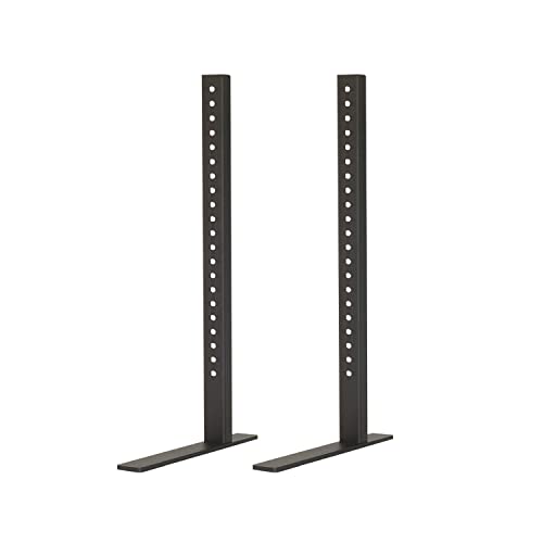 Image of SAFWE TVBS 1832 Universal TV Base Stand | Tabletop Mount for 14-32 Inch LCD & LED TVs | VESA Compatible up to 100x200, 200x200, 200x300 mm | Black Finish TV Stand for Desk Table