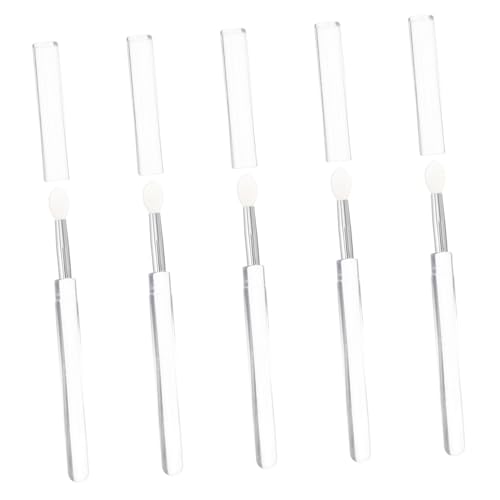 FOMIYES Professional Makeup Brush Set 5pcs Silicone Applicator Sticks for Lip Eye Shadow and Foundation Compact Portable and Comfortable for Women