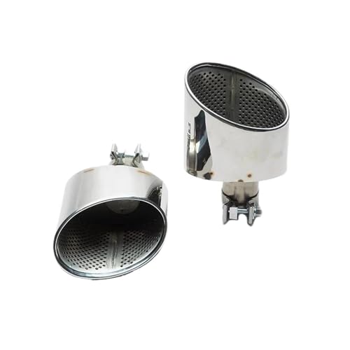 Boquilla silenciador doble con acabado plata para optimizar la estética del tubo de escape RS4