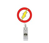 Superheros Badge Reel ID Holder - Nurses Doctors and Office Staff [Show Your Strength and Unity with Amazing Super Badges] (Lightning Bolt)