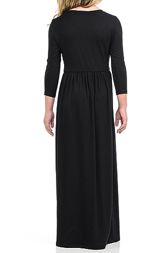 Pastel by Vivienne Honey Vanilla Girls' Fit and Flare Maxi Dress with Easy Removable Label4