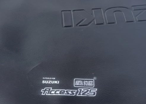 Image of Premium Water Resistant Seat Cover for Suzuki Access 125 Durable Black Stretchable Scooty Seat Protection Cover Design (Black - 4)
