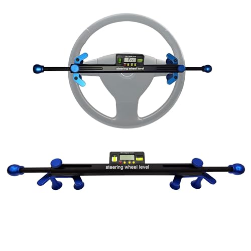 Alineador digital de nivel del volante, nivel del volante del coche con medidor electrónico de ayuda de posicionamiento, ajustable de 19 a 37 cm