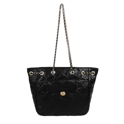 Tote Bag for Women Quilted Leather Top Handle Bags Satchel Shoulder Chain Strap Crossbody Bag Hobo Purse Work Commuter