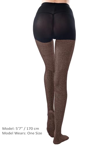 Image of Shimmer Glitter Tights for Women Metallic Sparkle Tights Shiny Pantyhose