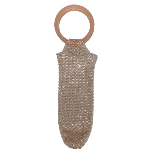 Bolsa de malla con asa resistente y diamantes de imitación para proteger y lucir tus vinos